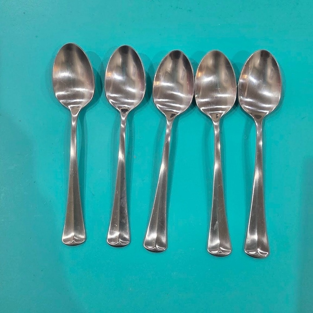 Oneidaware Stainless Nordic Teaspoons Set of 5 Silverware Flatware Oneida MCM